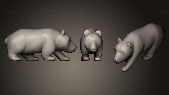 3D model Wood Carved Bear (STL)